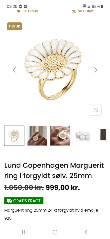 Ring, forgyldt, Lund Copenhagen