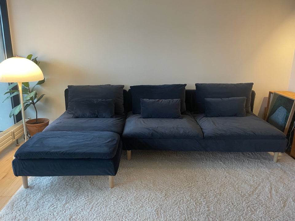 Sofa, velour, 4 pers.