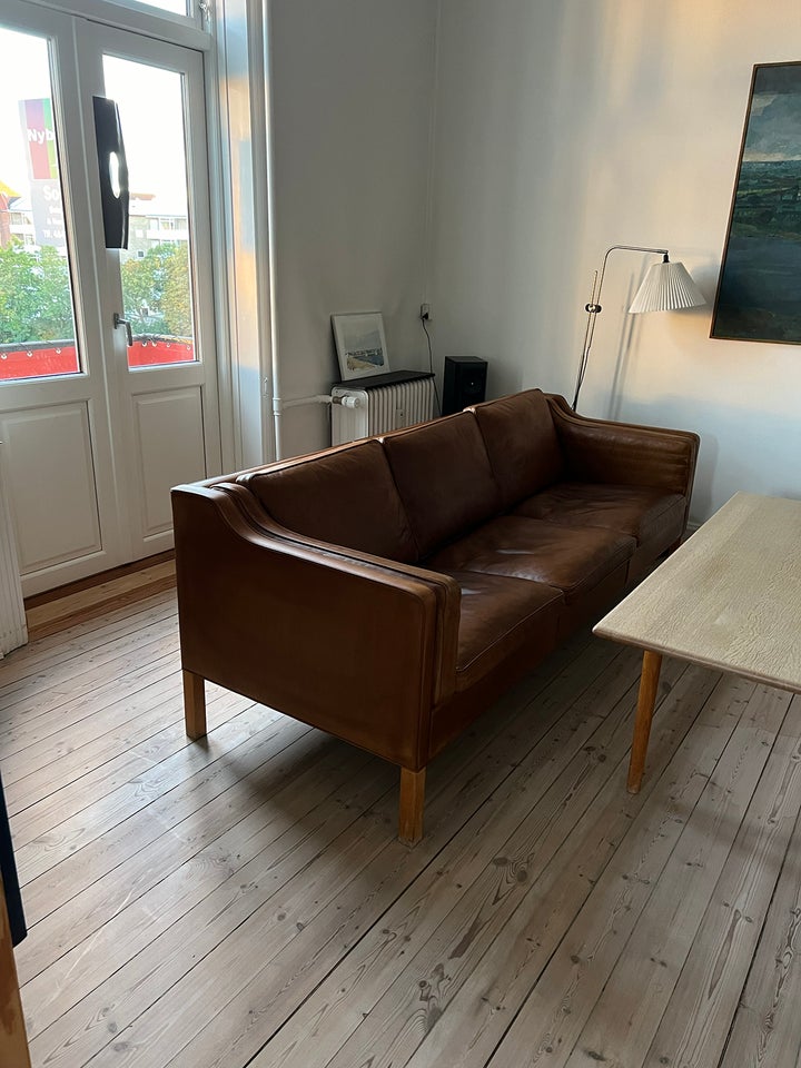 Sofa, læder, 3 pers.