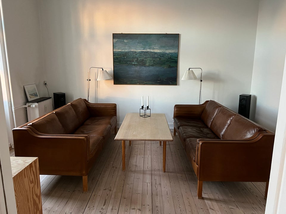 Sofa, læder, 3 pers.