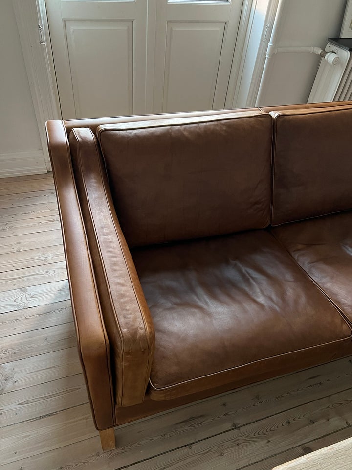 Sofa, læder, 3 pers.