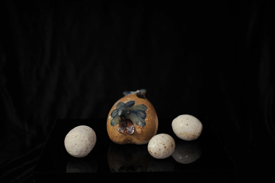 Keramik Hønne med æg