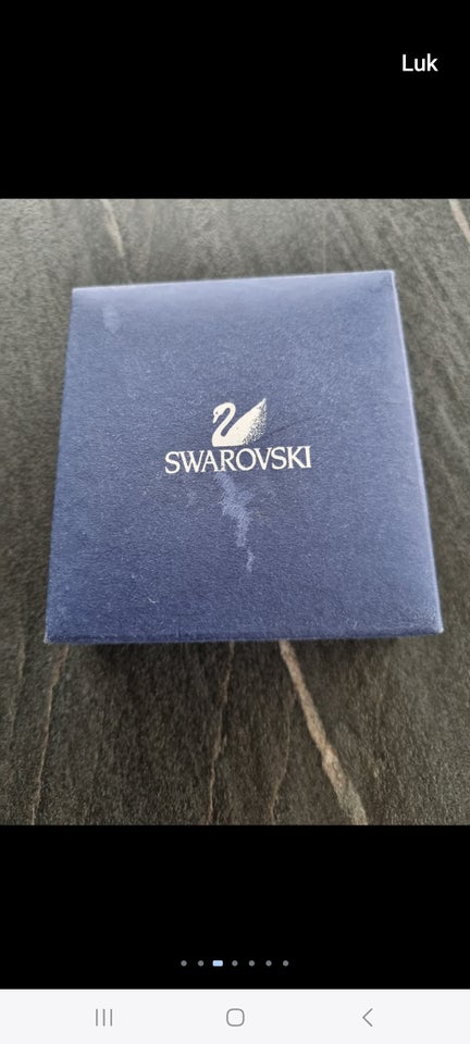 Halskæde, forgyldt, Swarovski