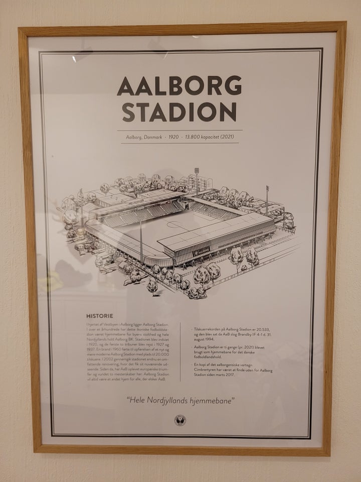 Plakat  motiv: Aalborg Stadion  b: