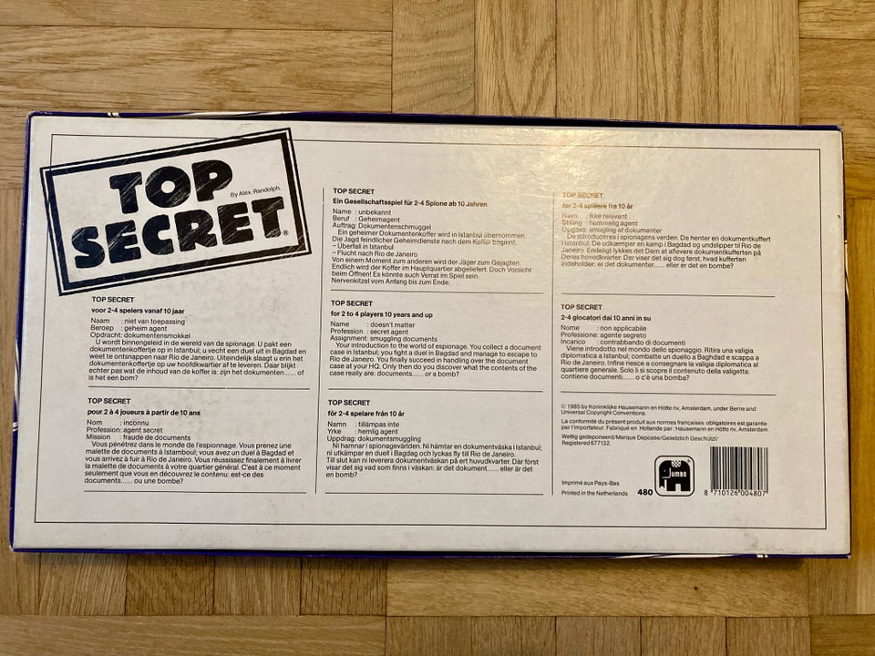 Top Secret, brætspil