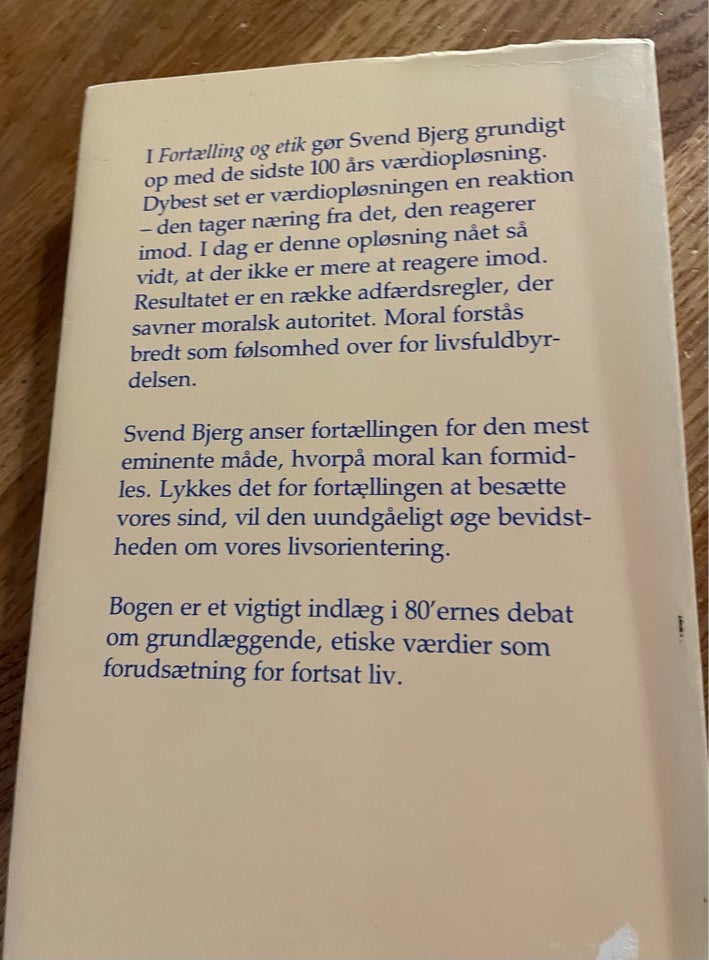 Fortælling og etik, Svend Bjerg,