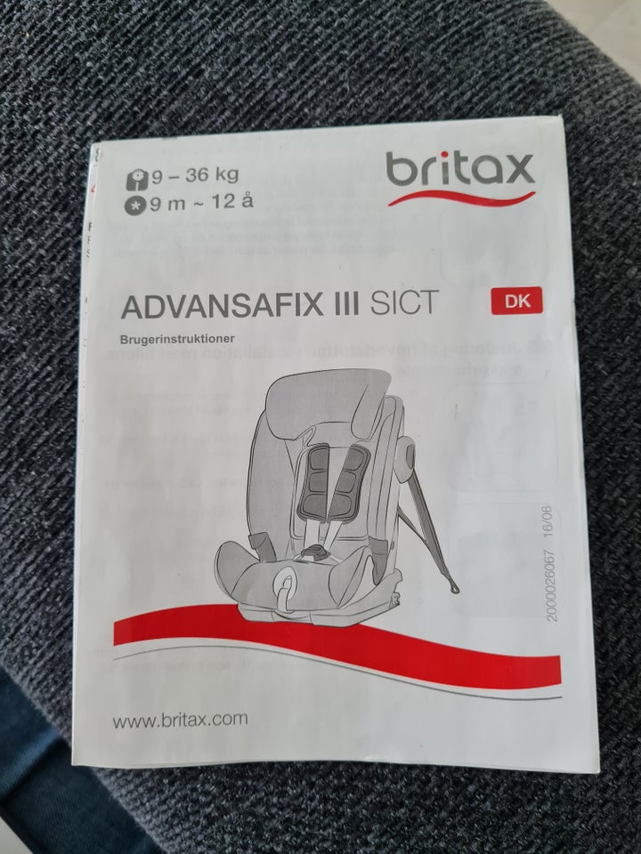 Autostol, op til 36 kg , Britax Römer