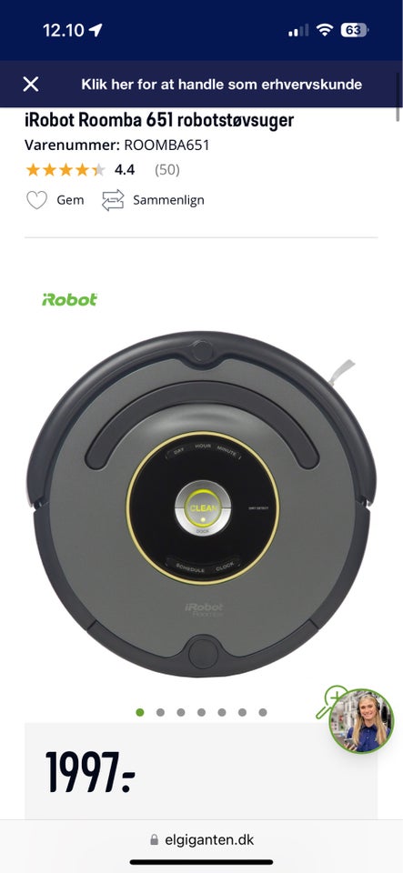 Robotstøvsuger iRobot 651