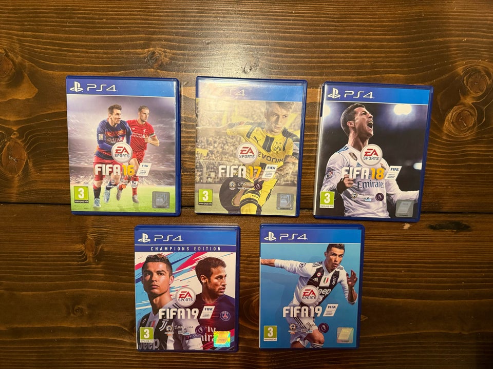 Fifa 16,17,18 og 19, PS4, sport