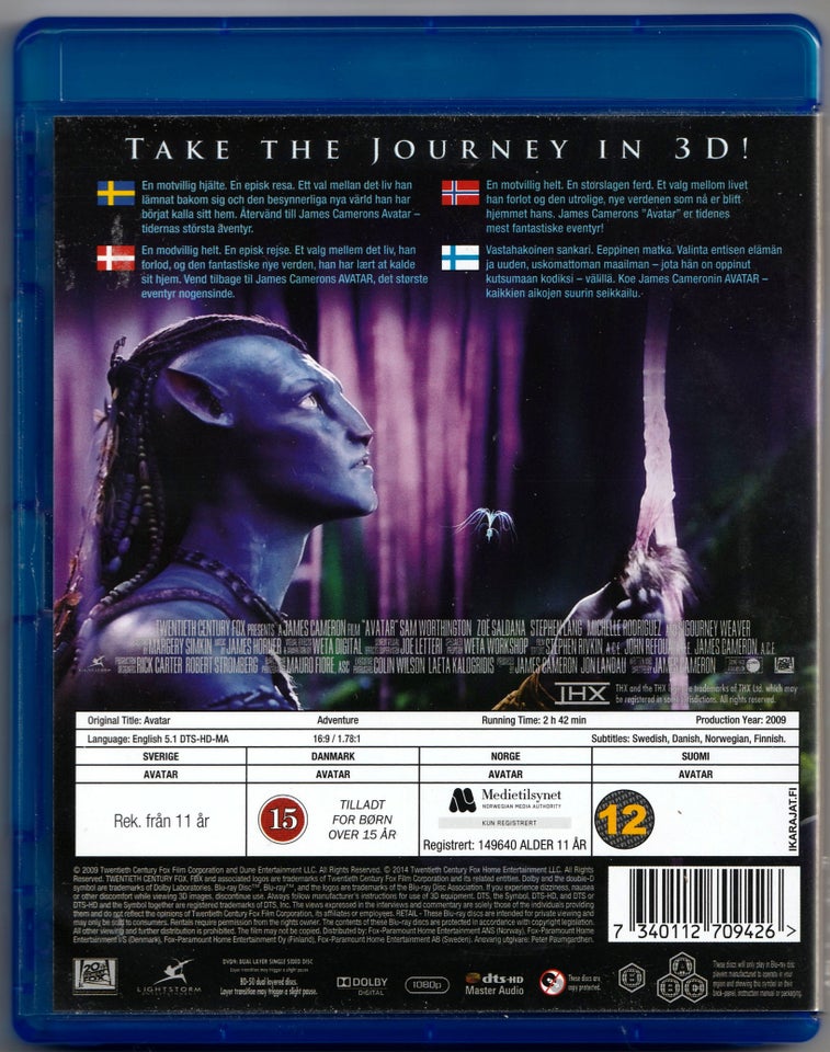 Avatar 3D + Blu-ray + DVD (2-disc)