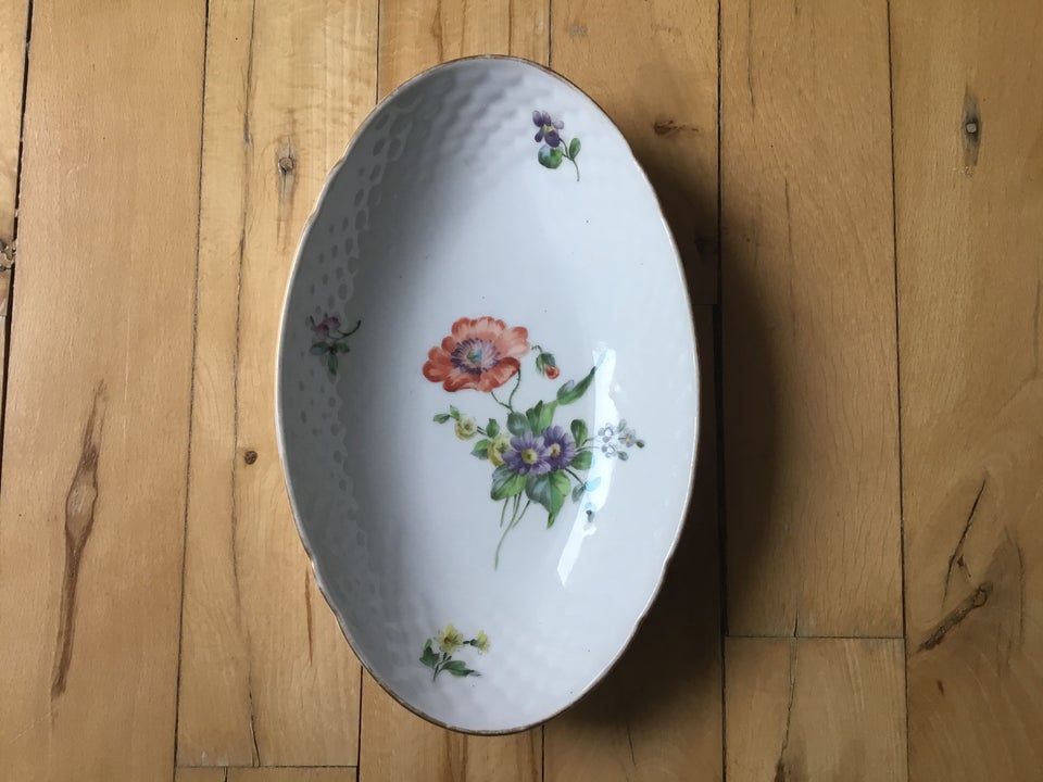 Porcelæn Saksisk Blomst fad