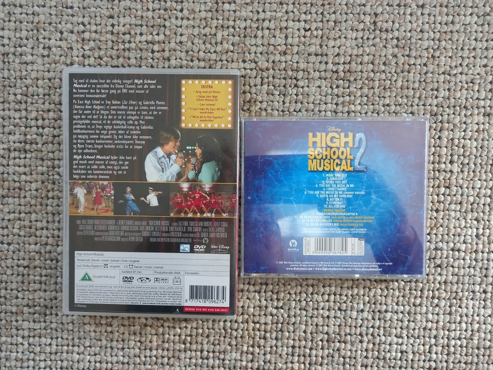 High school Musical 1 og 2 DVD