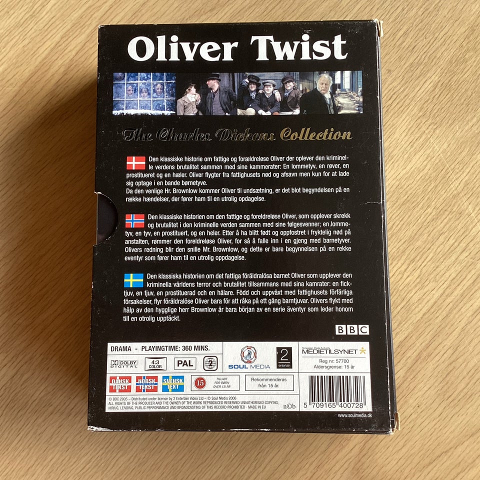 Oliver Twist, DVD, drama