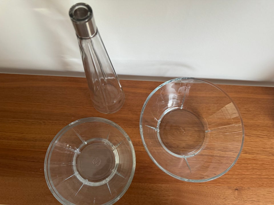 Glas Glasskåle og vinkaraffel