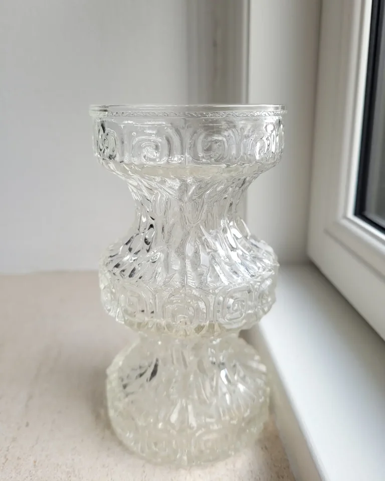 Glas, Vase Løgvase Skulptur,