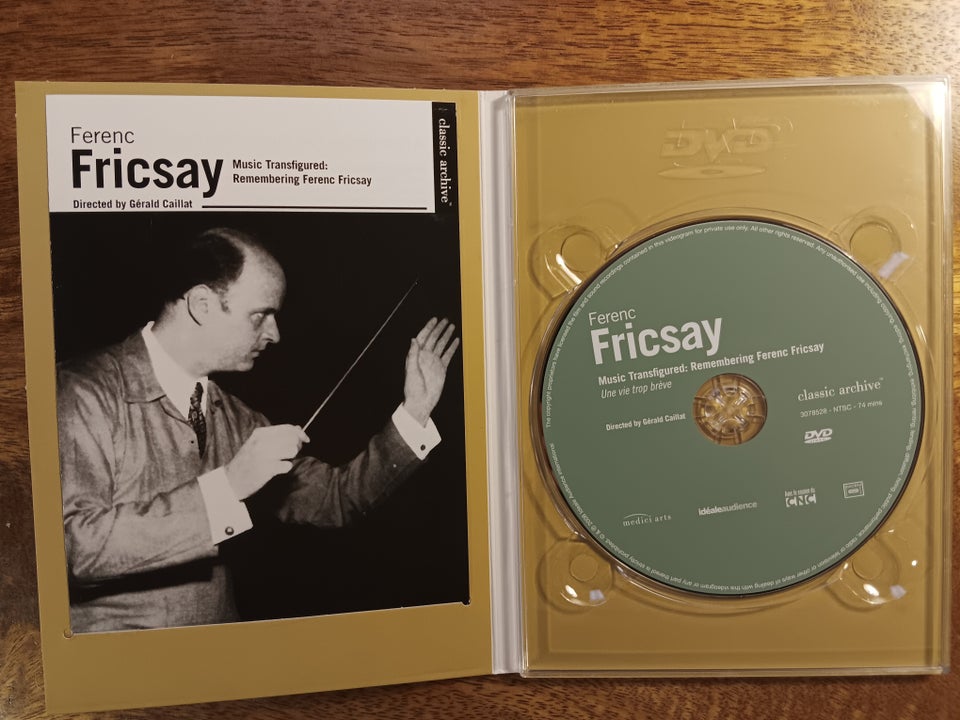 Ferenc Fricsay., DVD, dokumentar