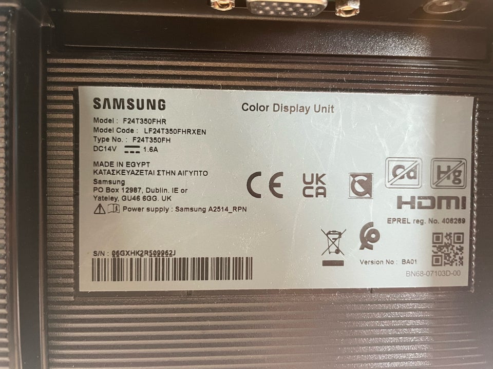 Samsung, F24T350FHR 1080p 75hz, 24