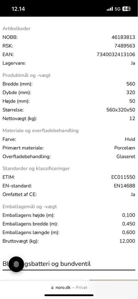 Fix Trend 550 Håndvask Noro