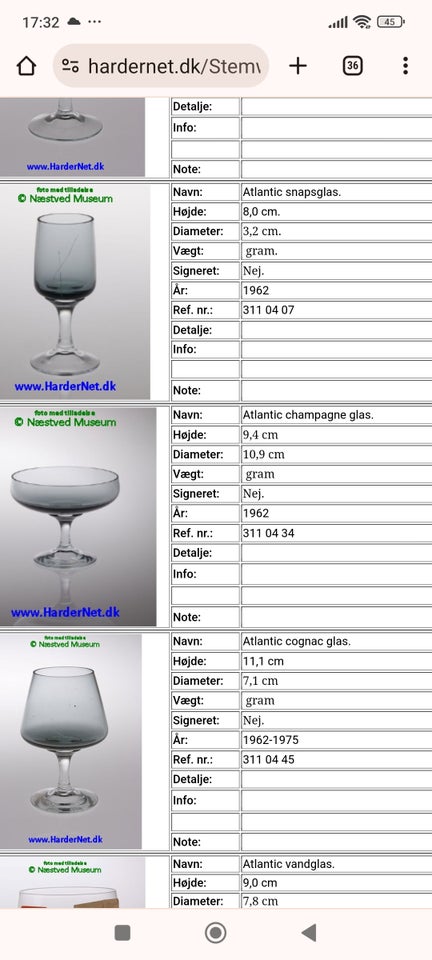 Glas Champagne skåle Holmegaard