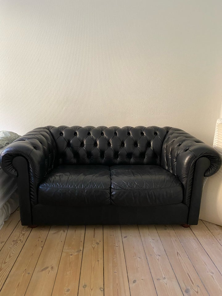 Sofa, læder, Chesterfield