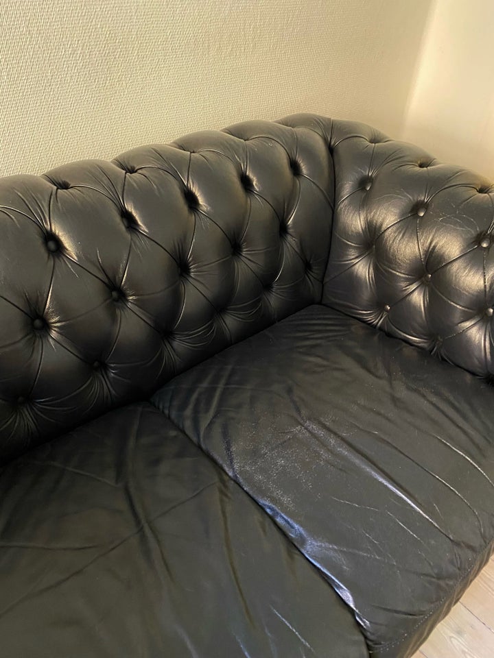 Sofa, læder, Chesterfield