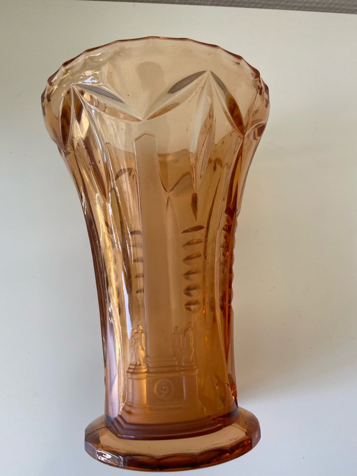 Glas Art deco vase med