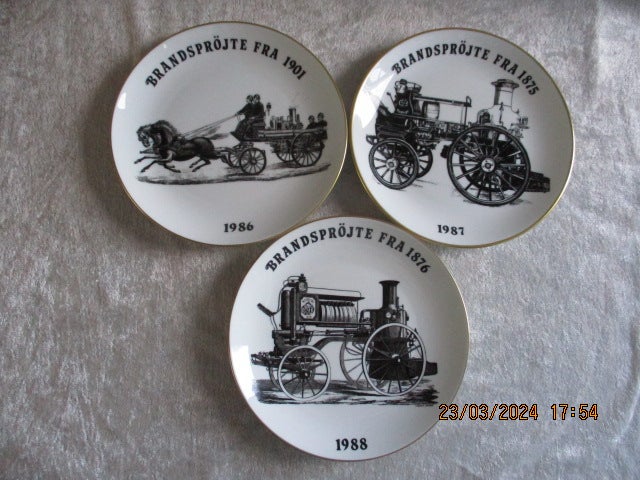 Porcelæn Platter Brandsprøjter