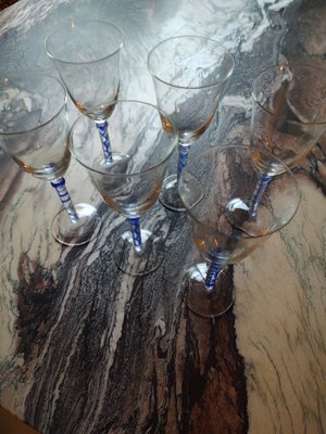 Glas Vinglas med blå stilk Svensk