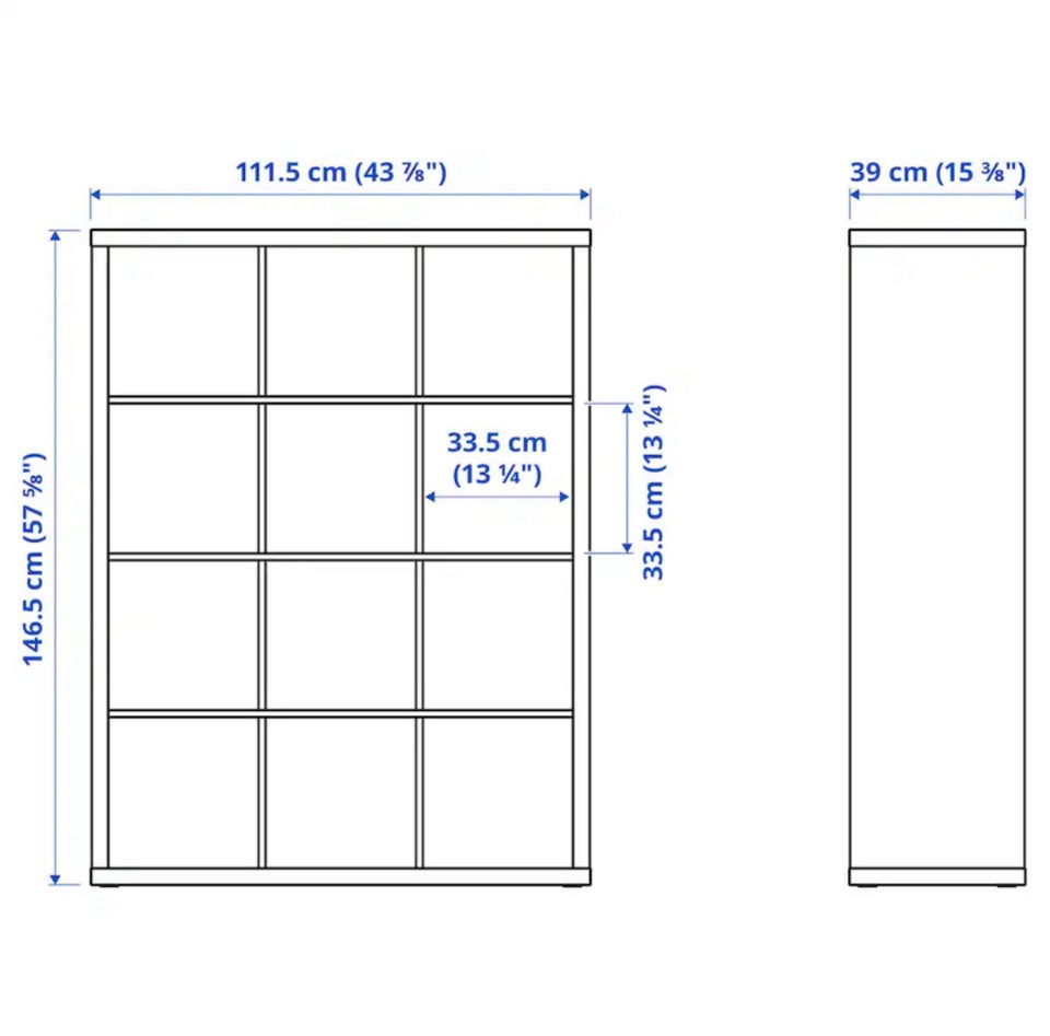 Reol, IKEA, b: 112 d: 39 h: 147