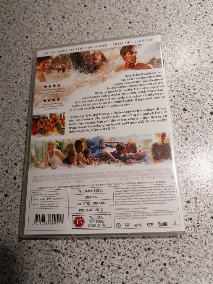 The Impossible, DVD, drama