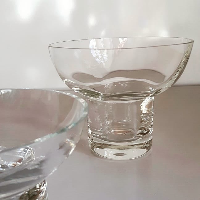 Glas Lysestage skål vase sæt