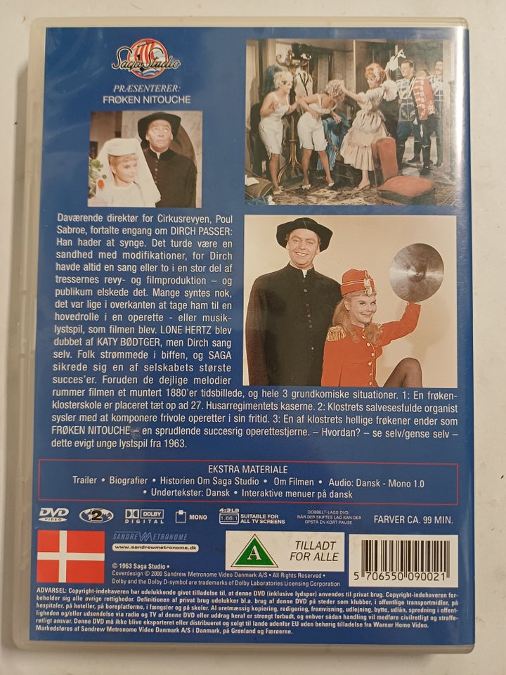 Frøken Nitouche, DVD, familiefilm