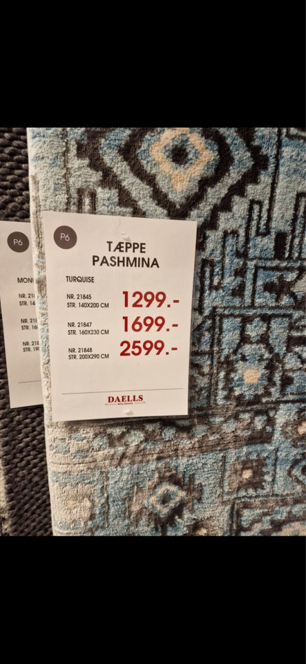 Gulvtæppe, Pashmina, b: 200 l: 290