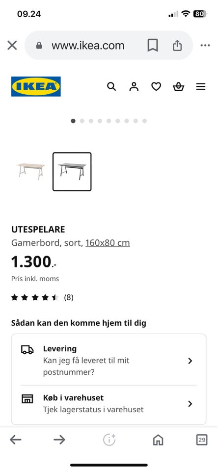 Skrive-/computerbord, IKEA