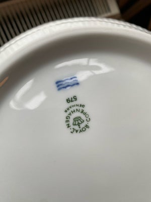 Porcelæn Hvid Halvblonde skål