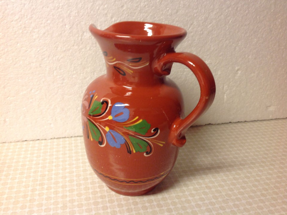 Keramik Ældre Stor Orange Rød Brun
