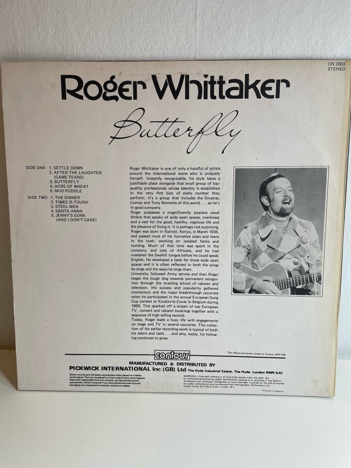 LP, Roger Whittaker, Butterfly