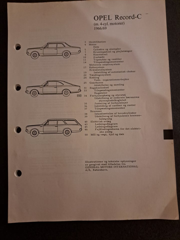 Opel Record C, Ivar, emne: bil og