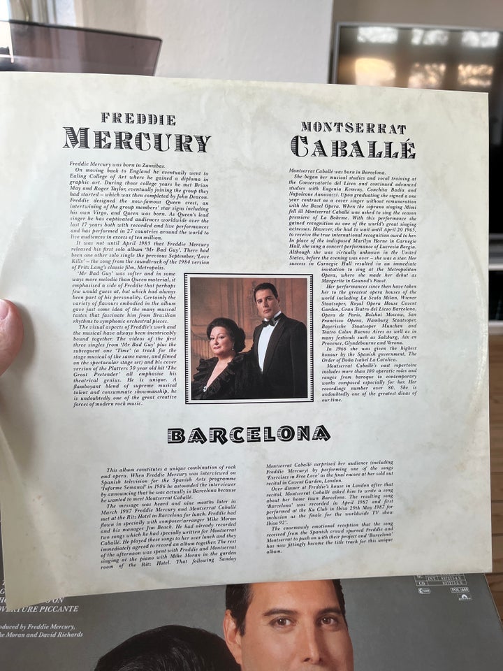 LP, Freddie mercury, Barcelona