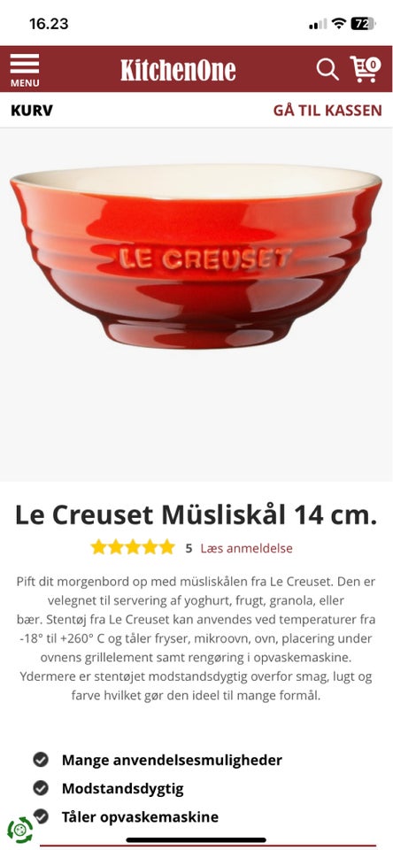 Porcelæn, Skåle, Le Creuset