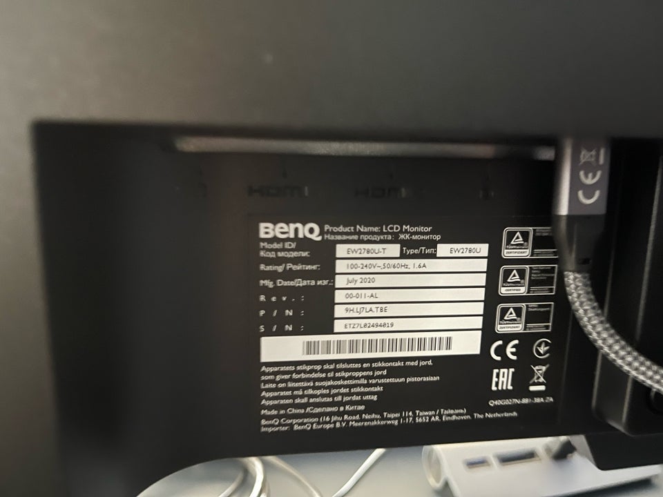 BenQ  BenQ ultraskarp EW 2780U 27