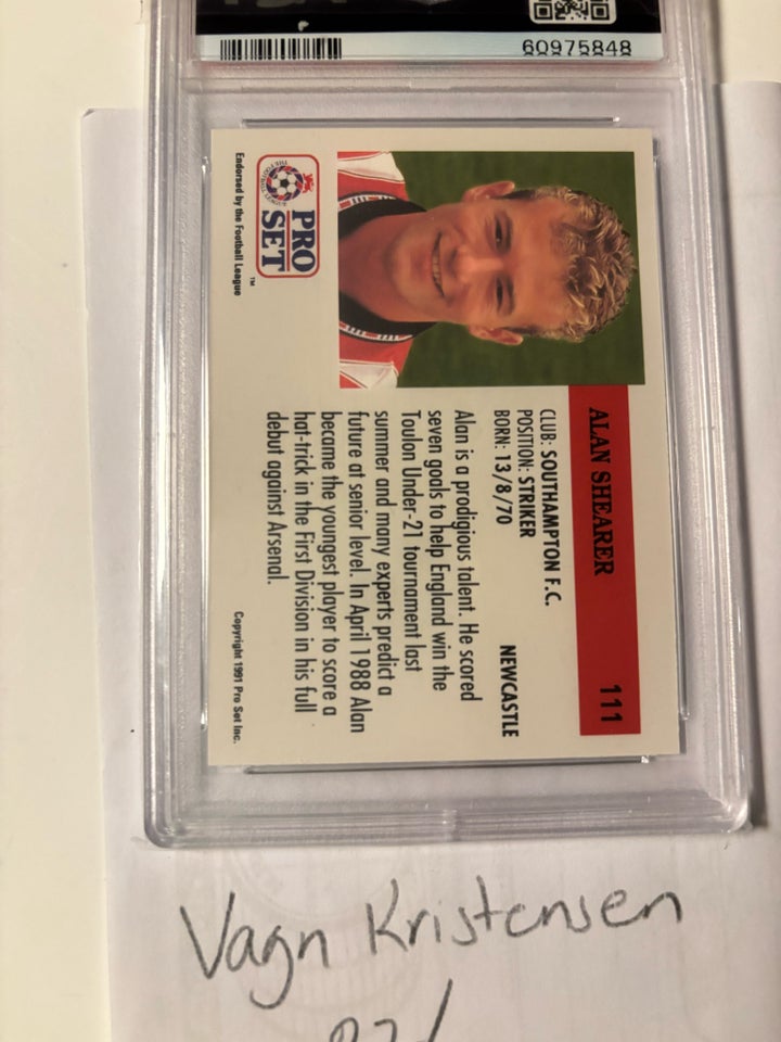 Samlekort, Alan Shearer PSA 8