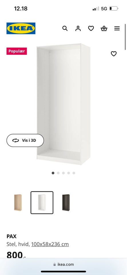 Klædeskab, Ikea stel 236