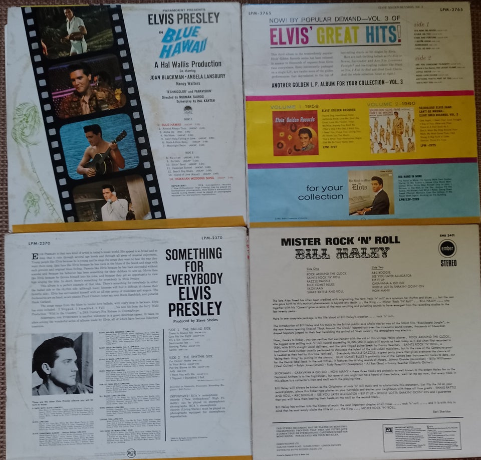 LP, Elvis Presley og Bill Haley, 3