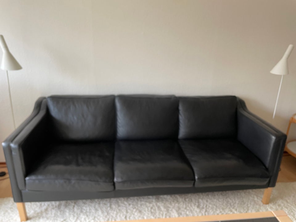 Sofa, læder, 3 pers.