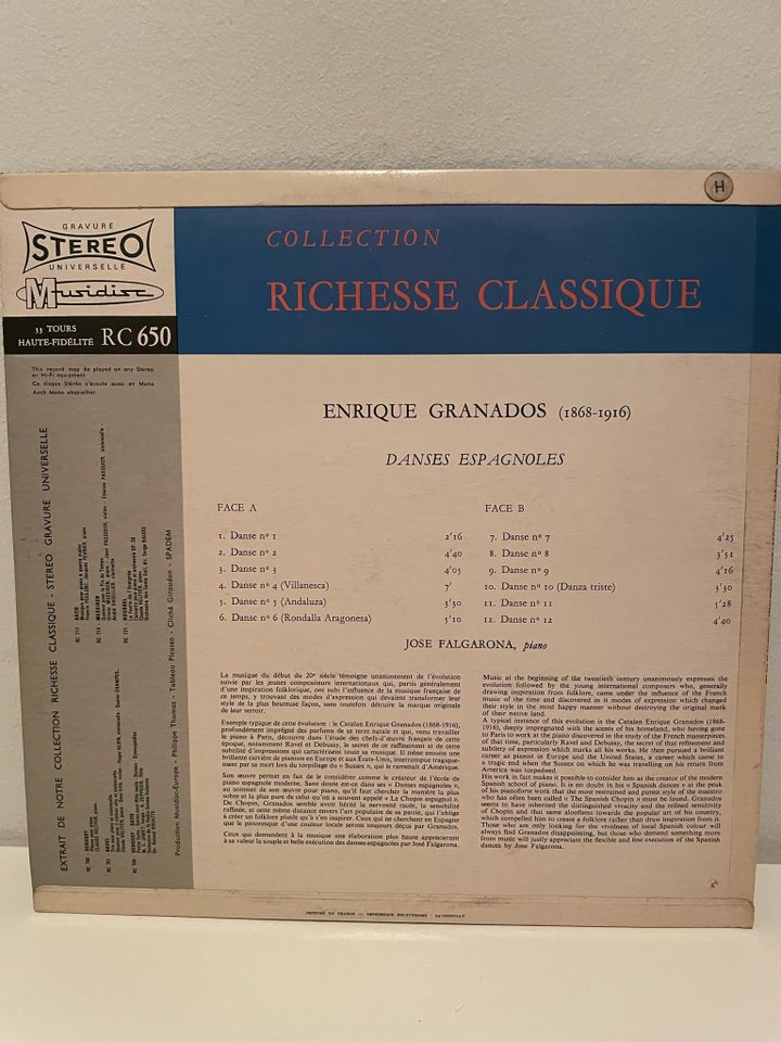 LP, Enrique Granados, Danses