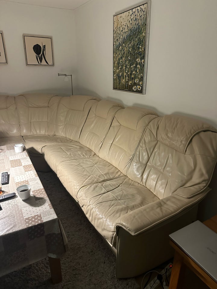 Sofa, læder, 8 pers.