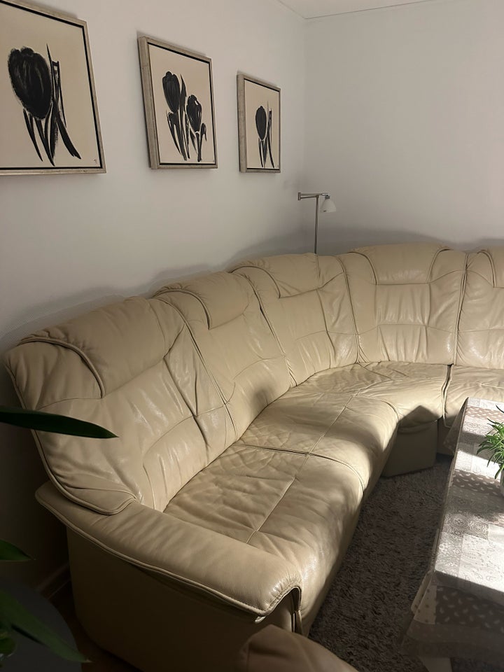 Sofa, læder, 8 pers.