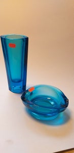 Glas Vase / lysestage  askebæger