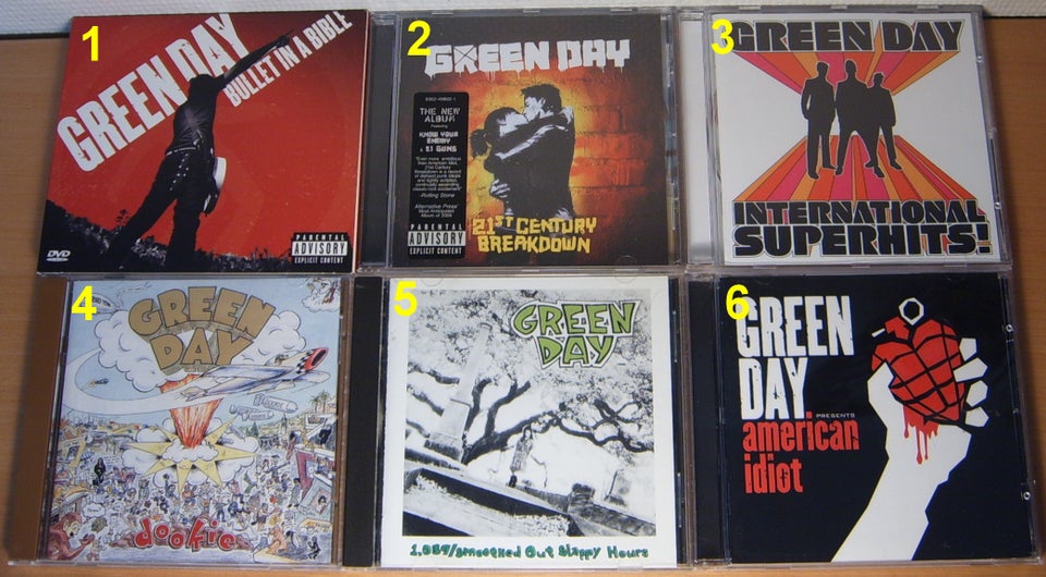 Green Day: 6 Titler, rock